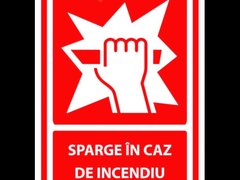 Indicatoare sparge geamul in caz de incendiu